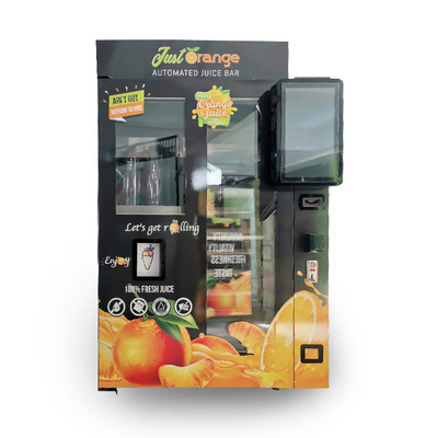 Sistema alaranjado de Juice Vending Machine With Cooling do pagamento da nota