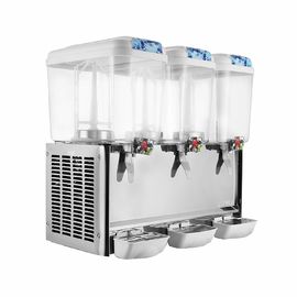 Distribuidor frio de agitação quente da bebida de Coold de três tanques com bico de aço inoxidável
