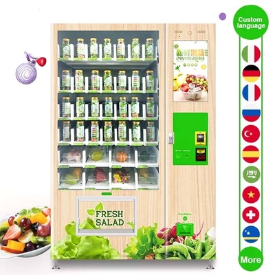 Os vegetais de salada saudáveis frescos frutificam máquina de venda automática combinado para frutos e o alimento saudável