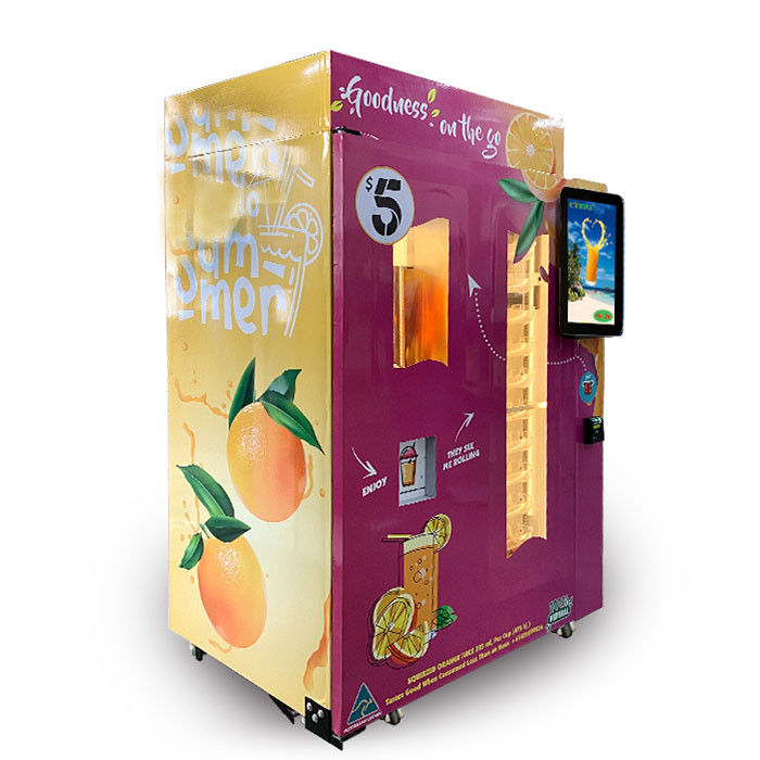 Sistema de refrigeração recentemente espremido da máquina de venda automática do suco de laranja para 350ml um copo