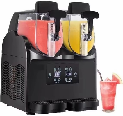 quality 3Lx2 Tanque Slushie Machine Casa 370W Slush Puppy máquina comercial para bebidas congeladas limpeza automática factory
